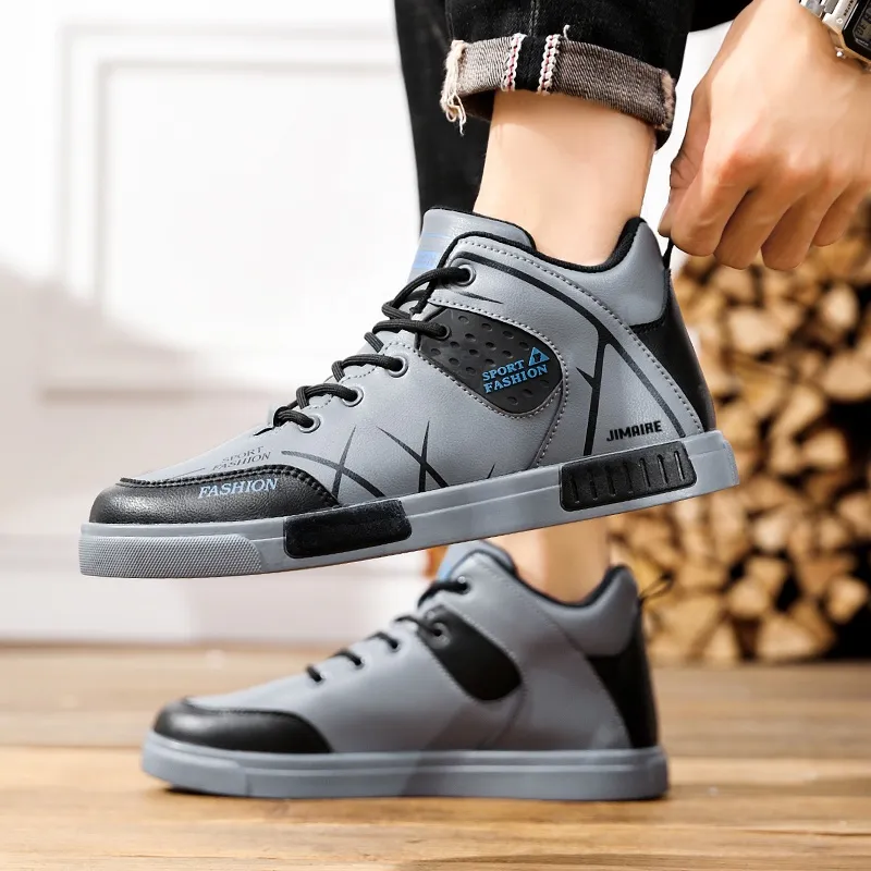 King Jinmai Slip-Resistant High-Top Skateboard Shoes Men's-3