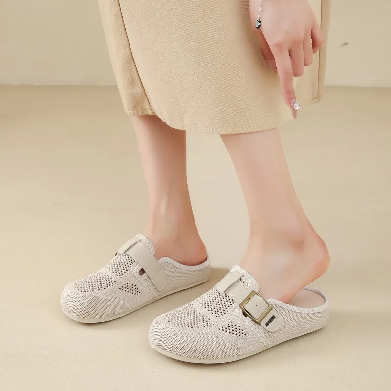 King Jinmai Rubber Sole Slip Resistant Closed Toe Slippers Women's-3
