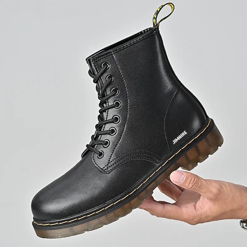 King Jinmai Short Martin Boot Unisex Black-2