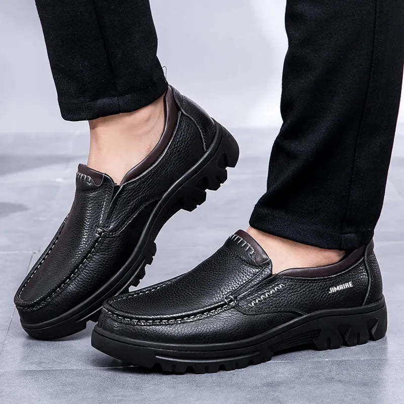 King Jinmai Leather Shoes Casual Shoes Men's-13