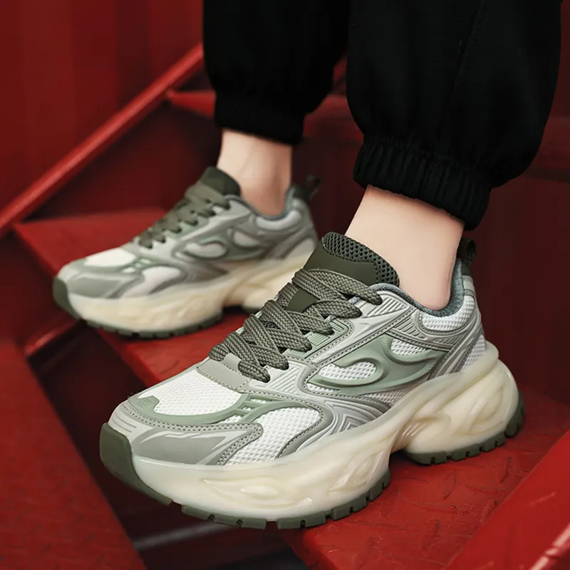 King Jinmai Shock Absorbing, Non Slip, Wear Resistant, Breathable And Lightweight Low Top Chunky Sneakers Men's-11