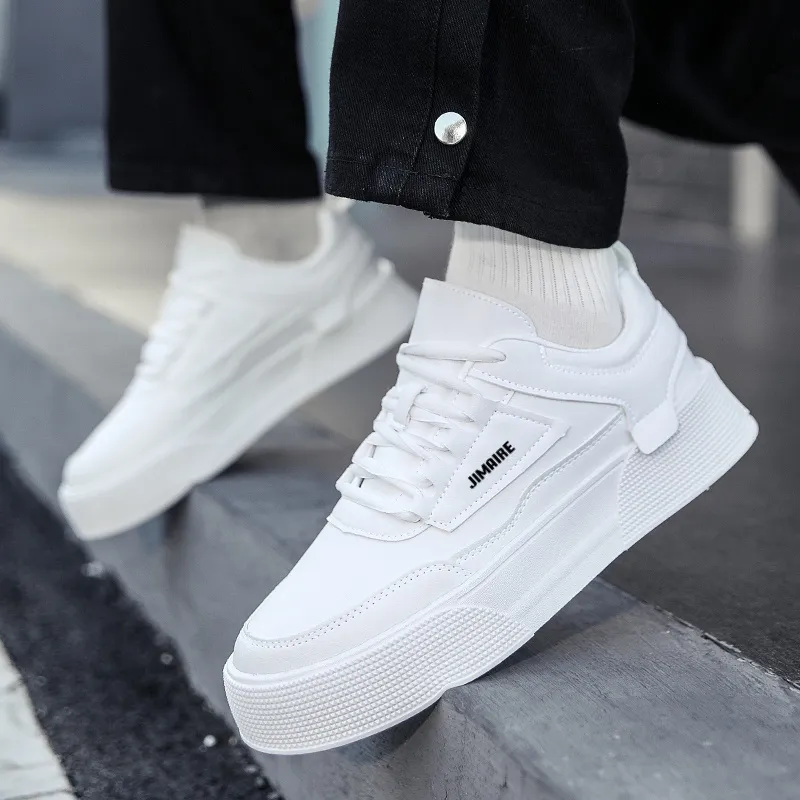 King Jinmai Low-Top Skateboard Shoes Men's White-4