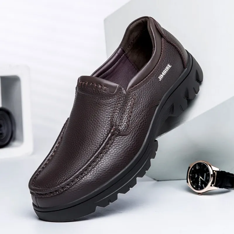 King Jinmai Leather Shoes Casual Shoes Men's-7
