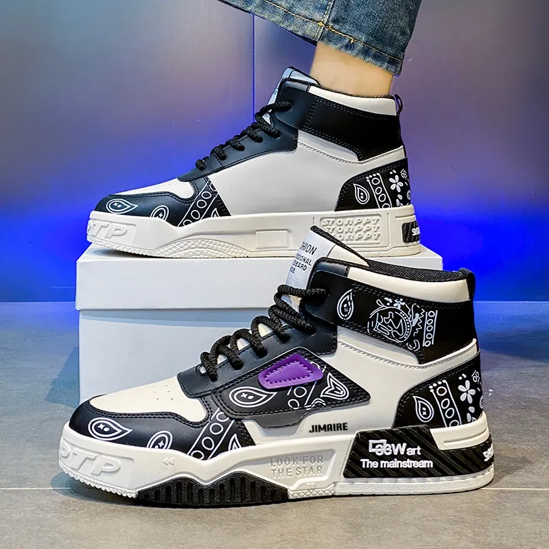 King Jinmai Slip-Resistant High-Top Skateboard Shoes Men's-3