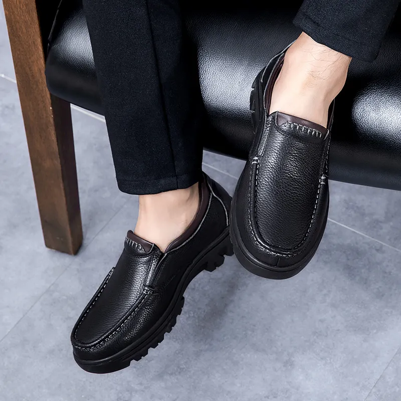King Jinmai Leather Shoes Casual Shoes Men's-11