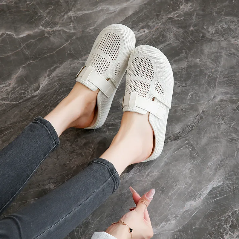 King Jinmai Rubber Sole Slip Resistant Closed Toe Slippers Women's-6