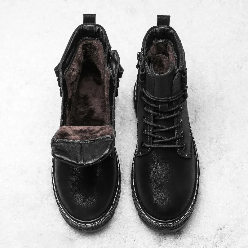 King Jinmai Ankle Boots Short Martin Boot Men's Black-7