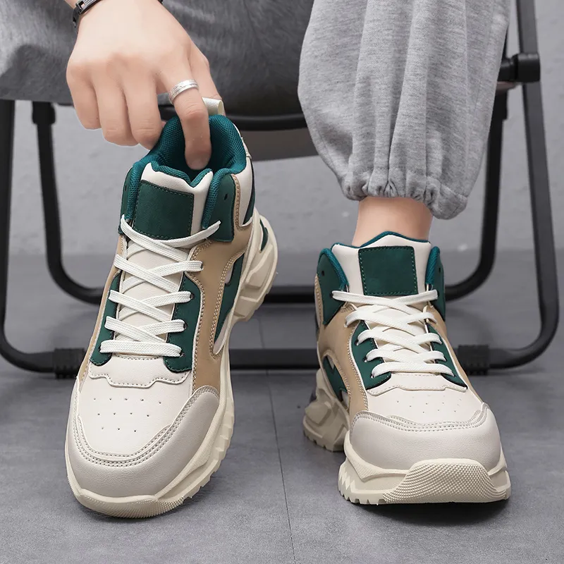 King Jinmai Slip Resistant High Top Casual Shoes Men's-12