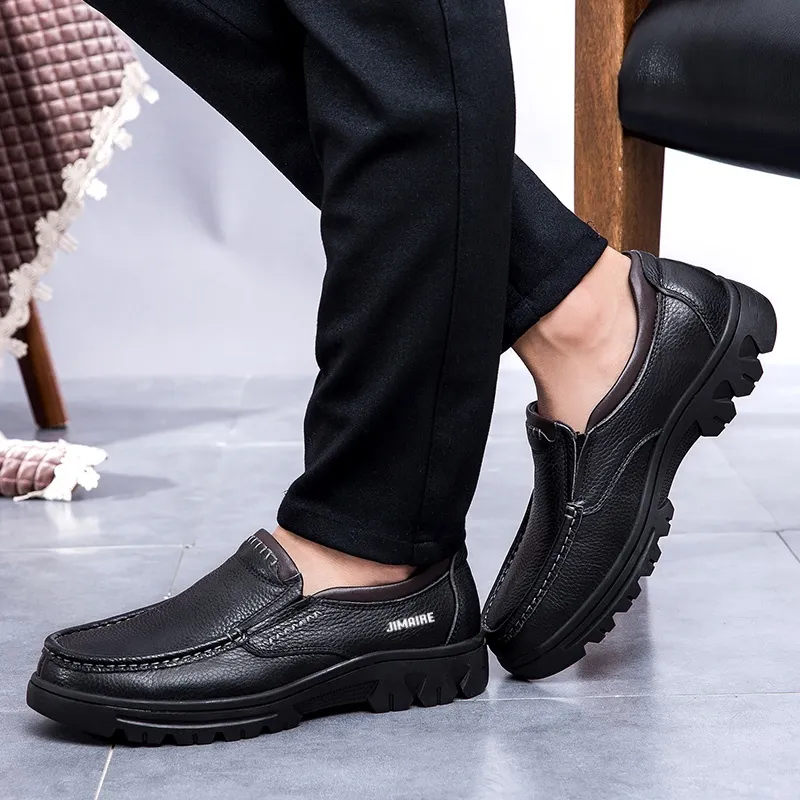 King Jinmai Leather Shoes Casual Shoes Men's-10