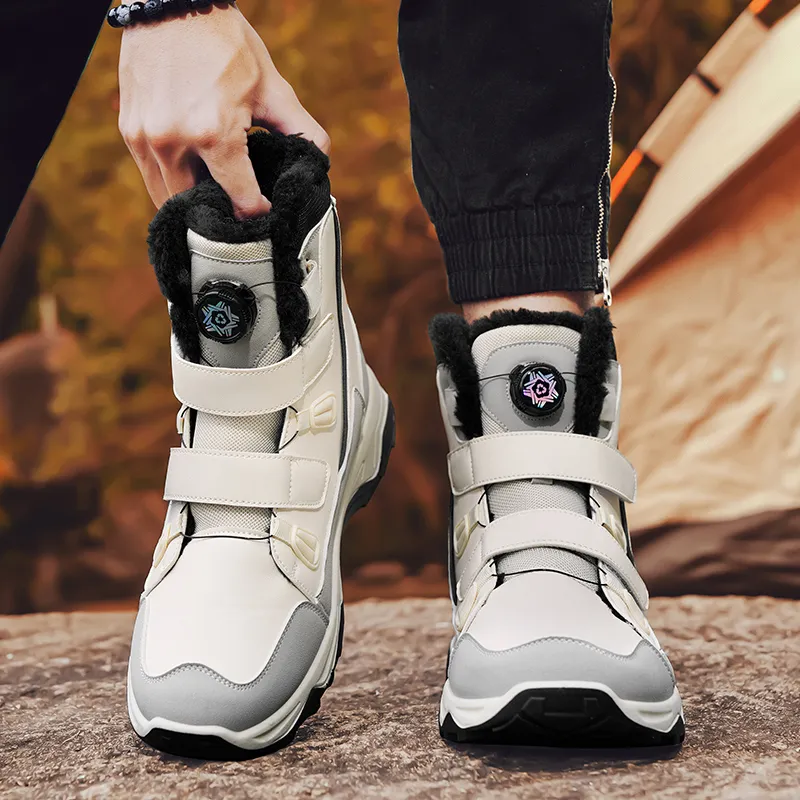 King Jinmai Warm Slip Resistant Short Snow Boots Unisex-9
