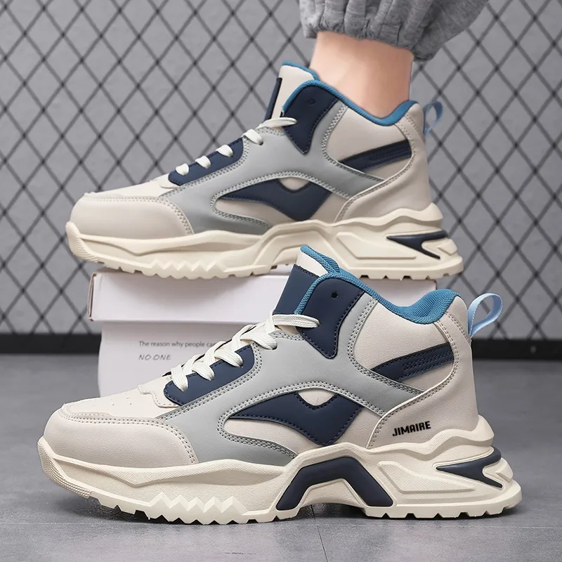 King Jinmai Slip Resistant High Top Casual Shoes Men's-4