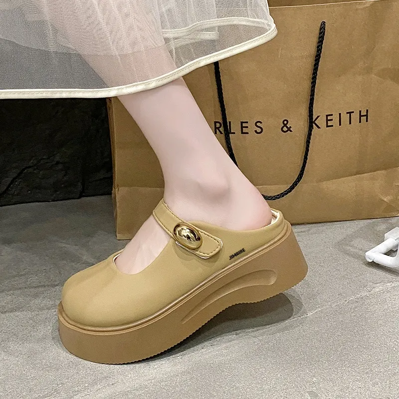 King Jinmai Rubber Sole Slip Resistant Abrasion Resistant Closed Toe Slippers Women's-4