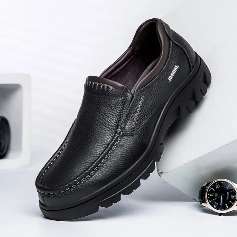 King Jinmai Leather Shoes Casual Shoes Men's-3