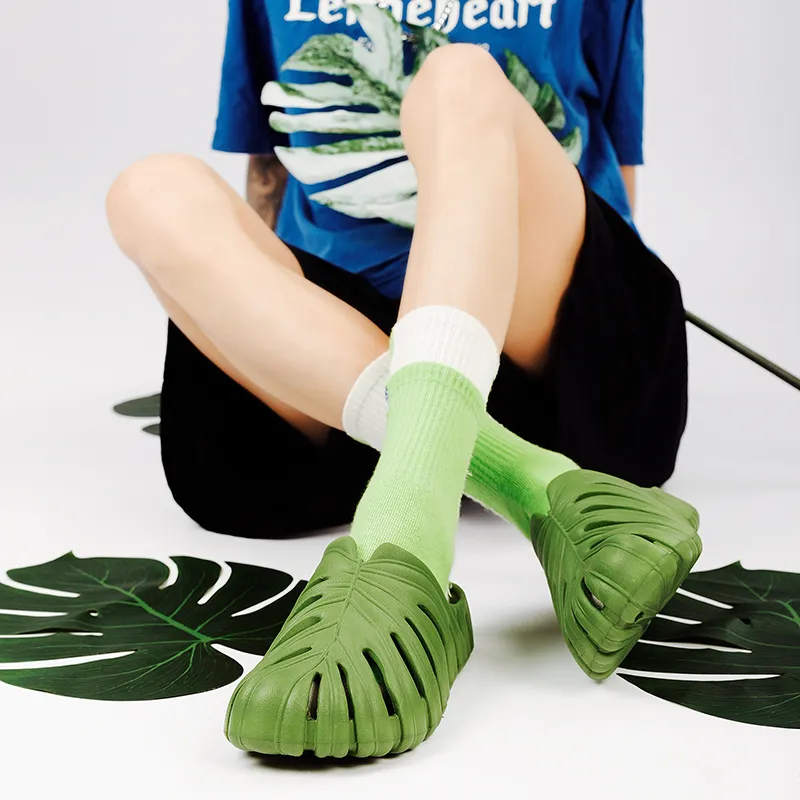 King Jinmai Odor Resistant Slip Resistant Wrap toe Slippers Unisex Green-2