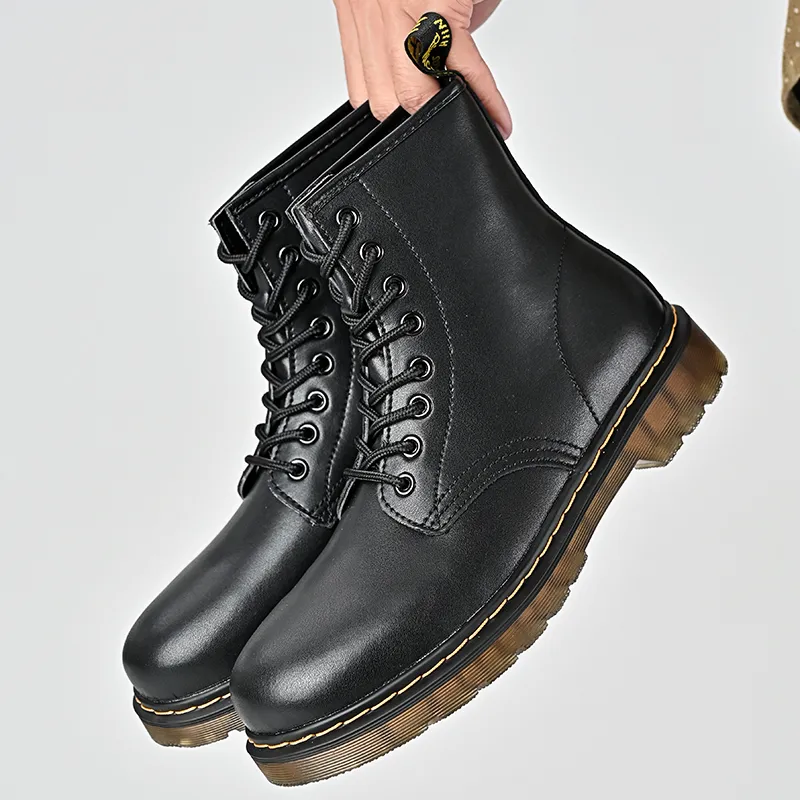 King Jinmai Short Martin Boot Unisex Black-1
