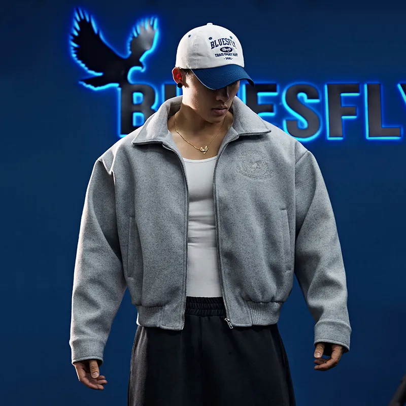 BLUESFLY Jackets & Coats Unisex Light Gray-2