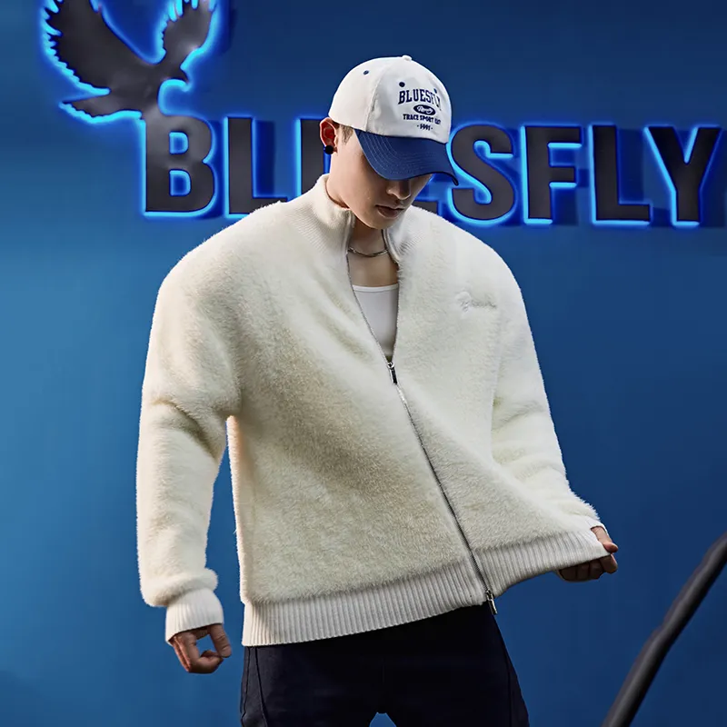 BLUESFLY Velvet feel Coat Unisex-4