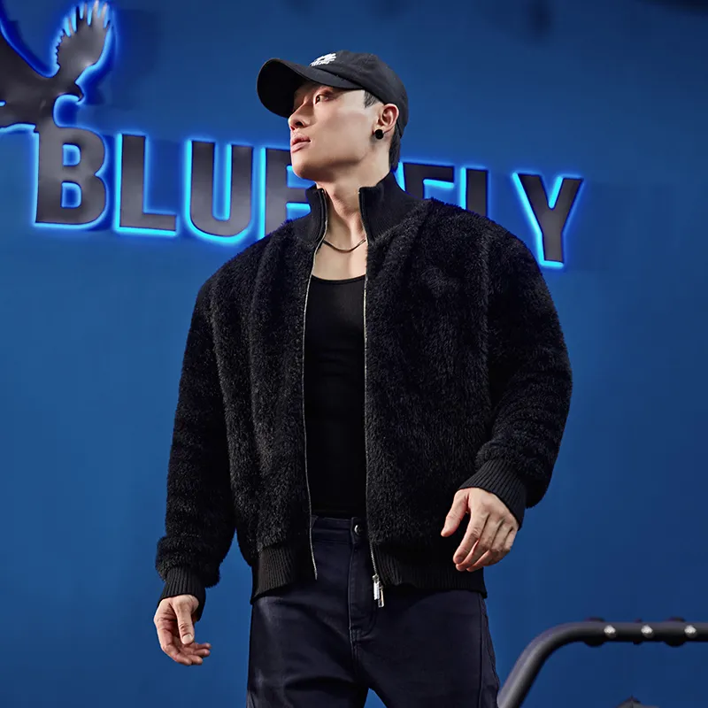BLUESFLY Velvet feel Coat Unisex-7
