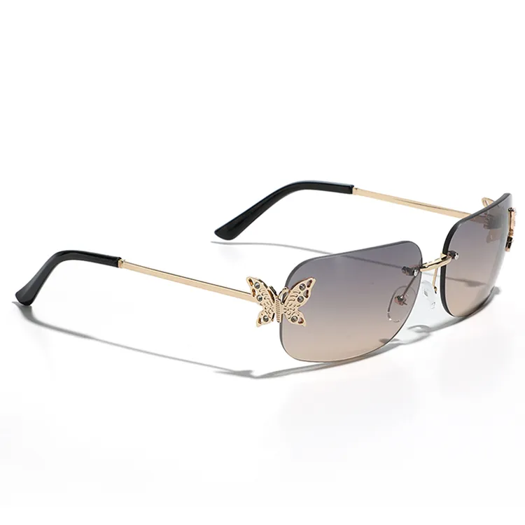 KENMO Stainless Steel Irregular Shape Sunglasses Unisex-13