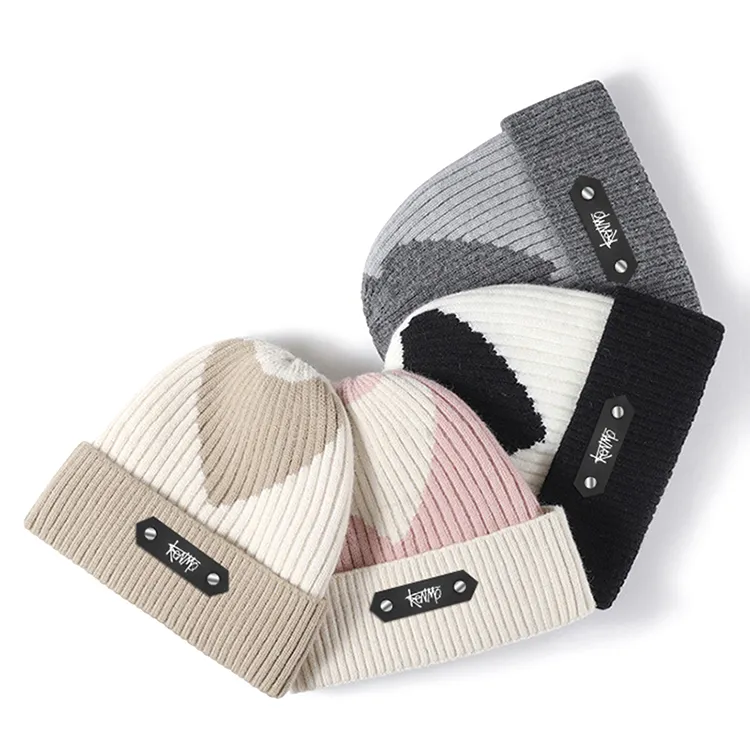 KENMO Faux Rabbit Fur Beanies Unisex-1
