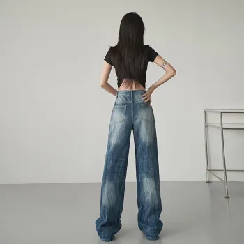 Yynw Jeans Women's Crackle Blue
