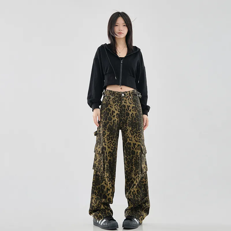 Yynw Jeans Women's Leopard Print-5