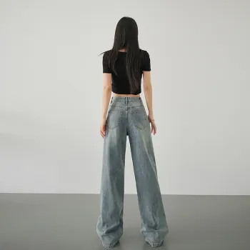 Yynw Jeans Women's Rainbow Denim Blue