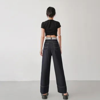 Yynw Jeans Women's Denim Dark Blue