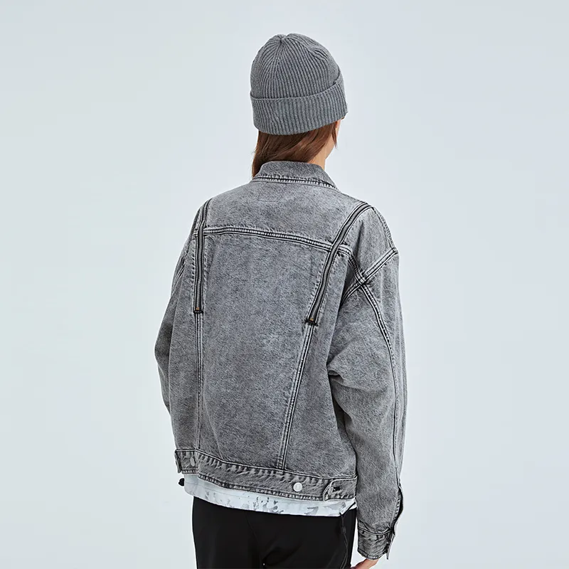 FUN Denim Jackets Women's Gray-3