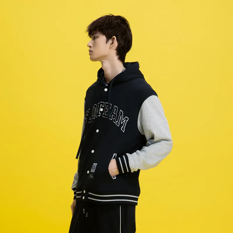 FUN Baseball Jacket Men's Black-4