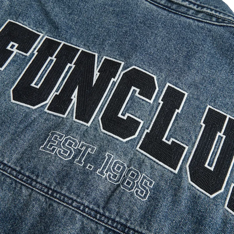 FUN Denim Jackets Men Denim Blue-3