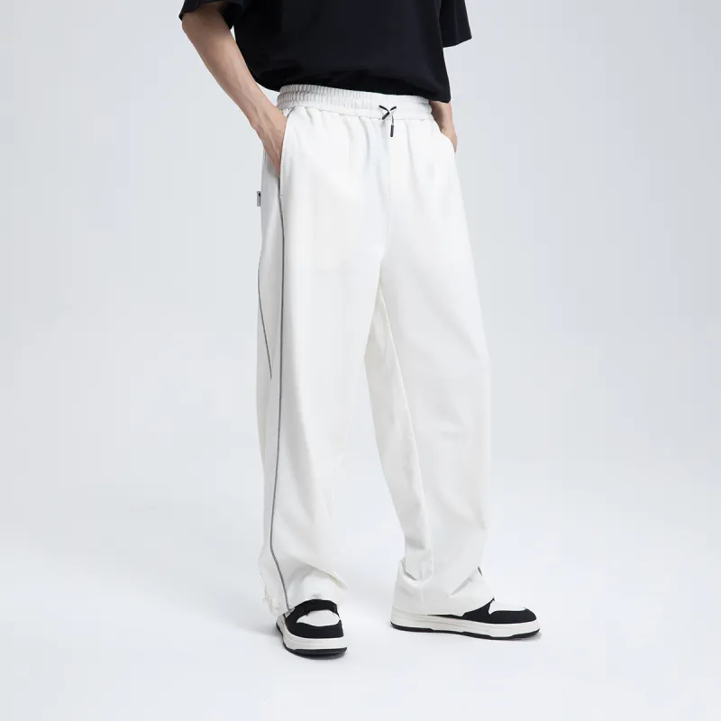 FUN Knitted Sports Pants Men's White-3
