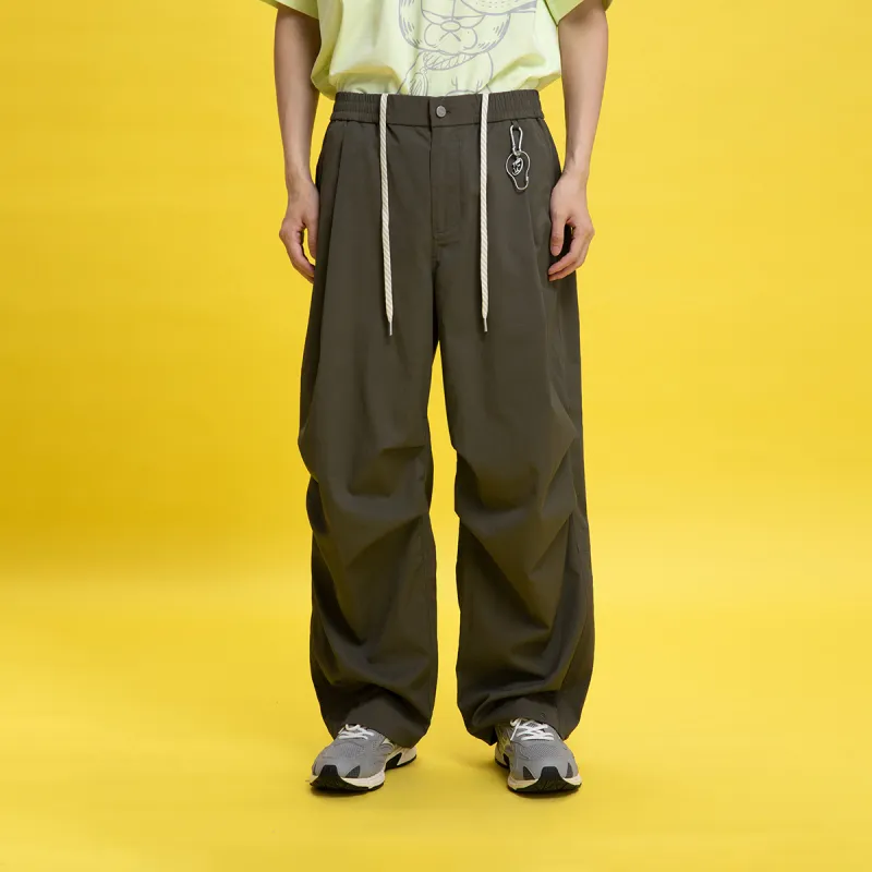 FUN Casual Pants Men's Army Green-5