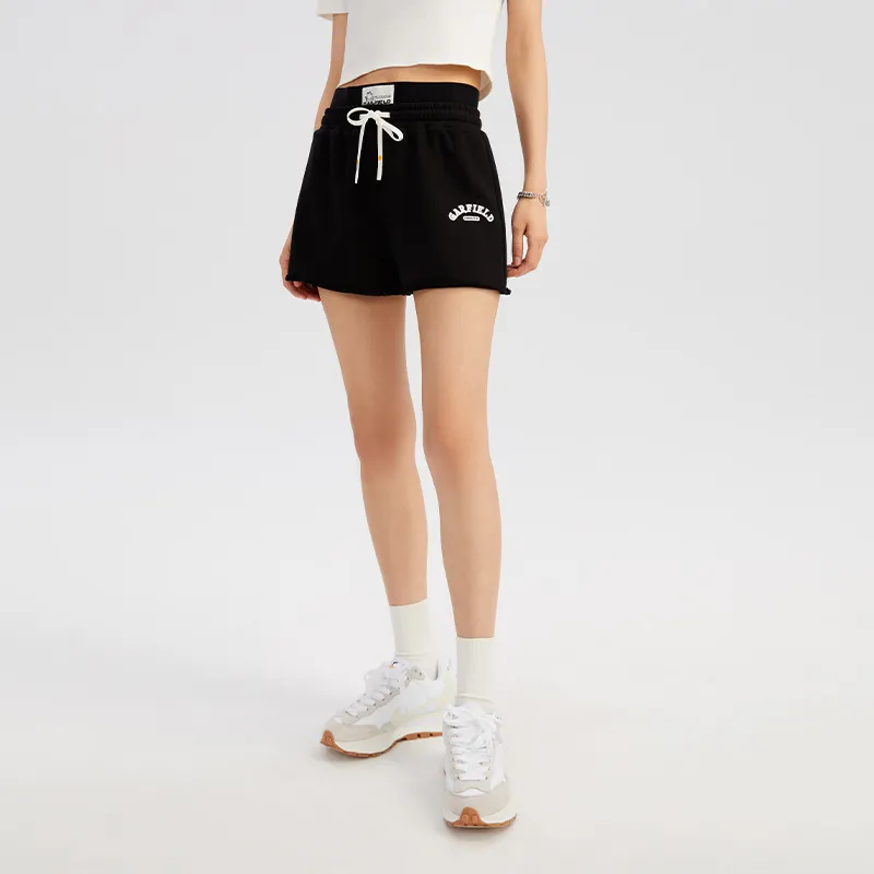 FUN X Garfield Casual Shorts Women's Black-3