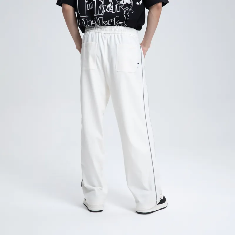 FUN Knitted Sports Pants Men's White-5