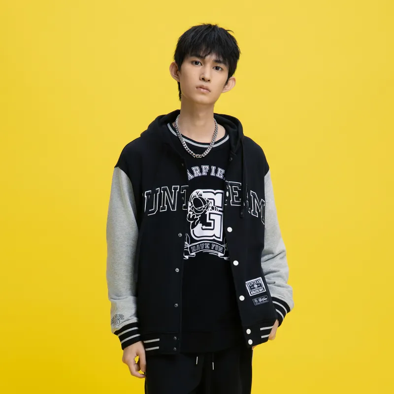 FUN Baseball Jacket Men's Black-2