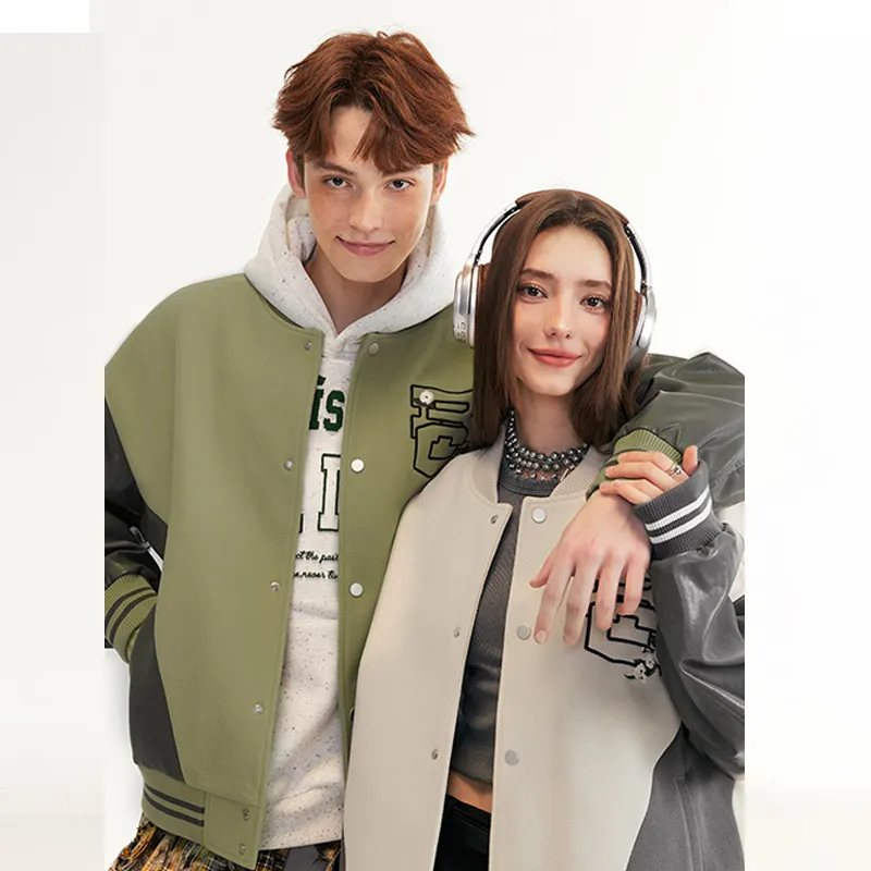 RickyisClown Baseball Jacket Unisex Green & Gray-8