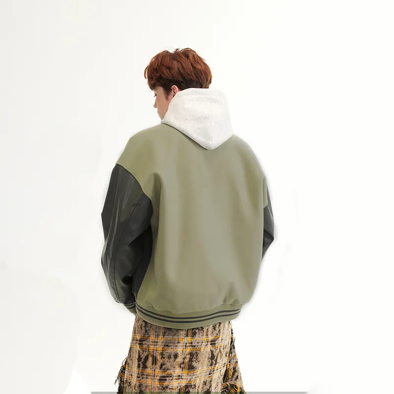 RickyisClown Baseball Jacket Unisex Green & Gray-4