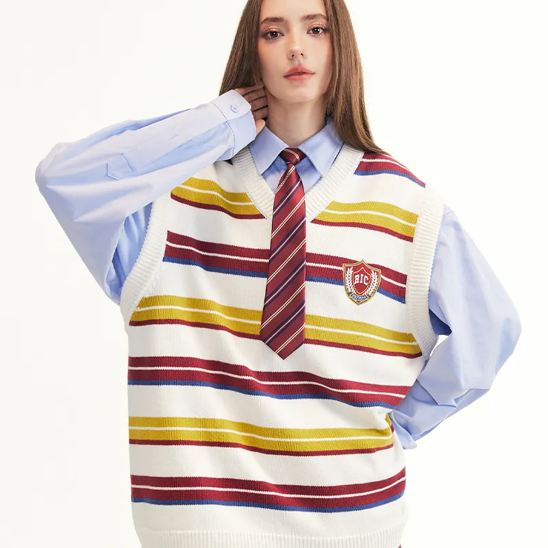 RickyisClown Knitwear Unisex Red White Stripes-3