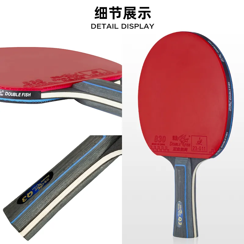 DOUBLEFISH Ping Pong Paddles Unisex Poplar Red-10