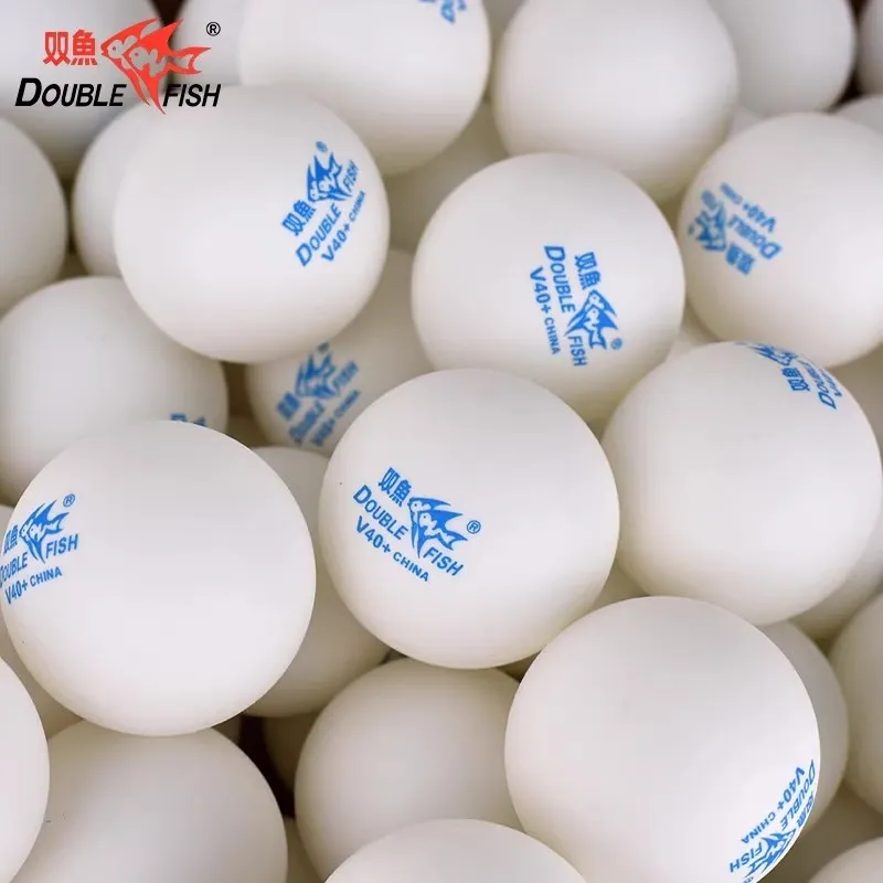 DOUBLEFISH Table Tennis High Molecular Weight Stitched Ball High Rebound Resilient White-30