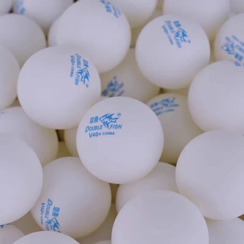 DOUBLEFISH Table Tennis High Molecular Weight Stitched Ball High Rebound Resilient White-3
