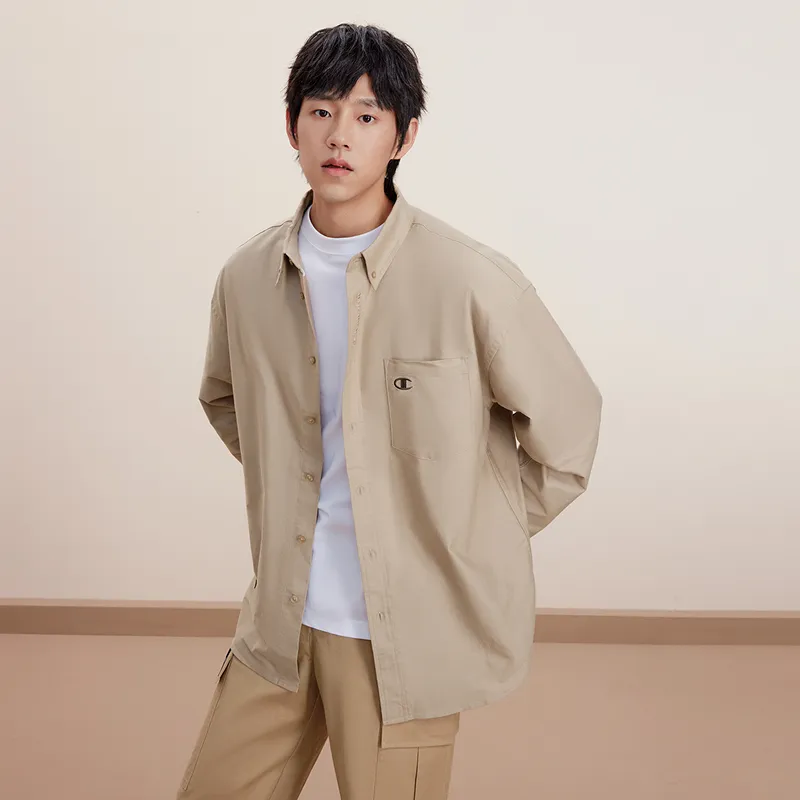 Champion FW24 Shirt Unisex Light Khaki-2