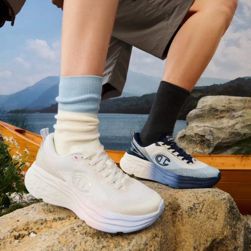Champion Low Top Running Shoes Women's Milk White/Pink Diamond-6