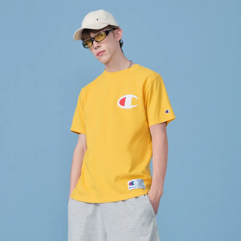 Champion T Shirt Japan Version Unisex Yellow-3
