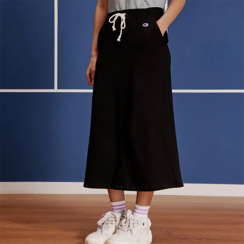 Champion Knitted Fabric Half Length Long Skirt US Version Women's-3
