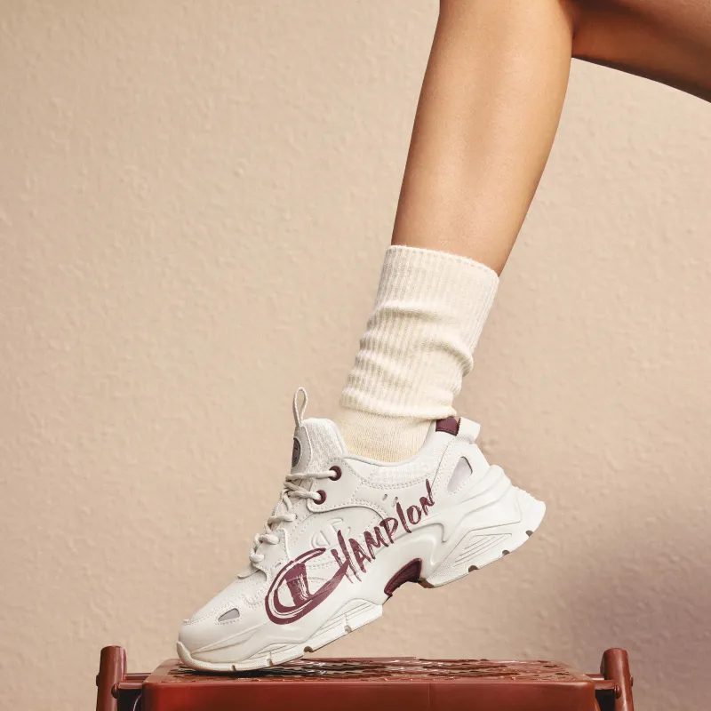 Champion Balance Low Top Chunky Sneakers Women's Linen/Night Brown Red-5