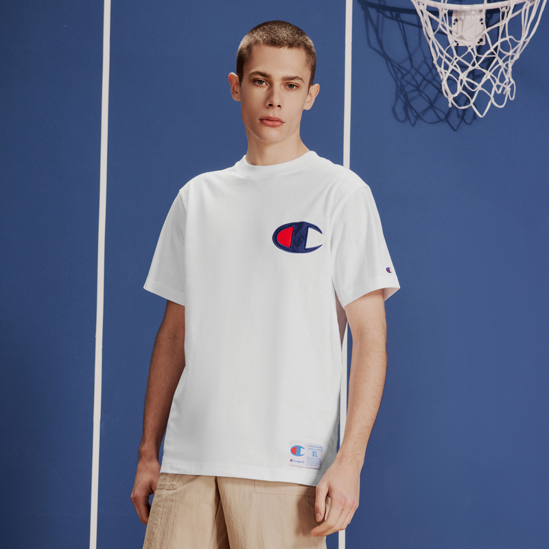 Champion T Shirts Unisex White POIZON