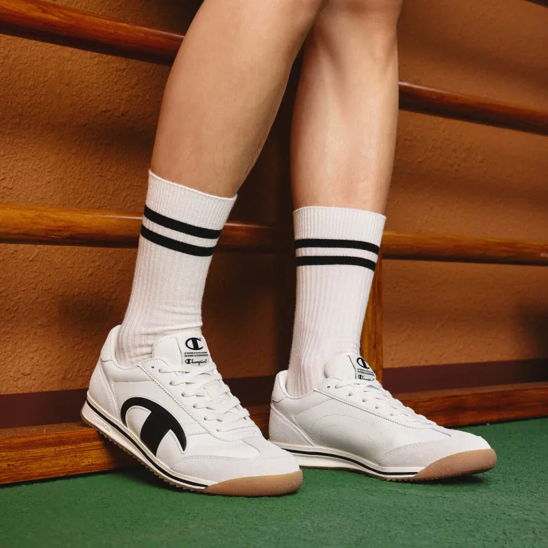 Champion Light Hop Jogging Balance Low Top Casual Shoes Men's Milk White/Black-6
