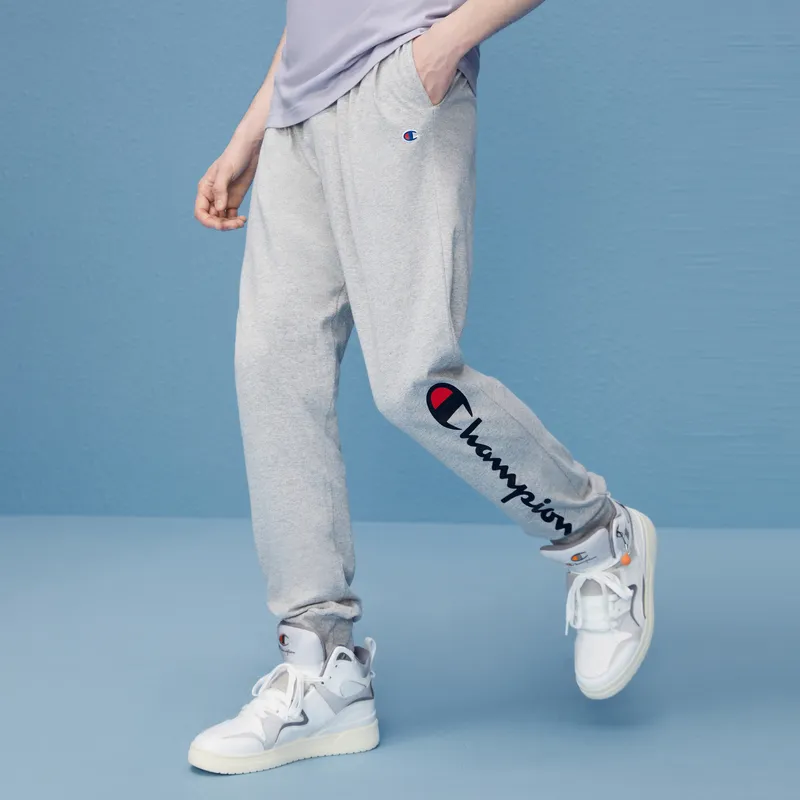 Champion Knitted Sweatpants US Version Unisex Light Gray-4